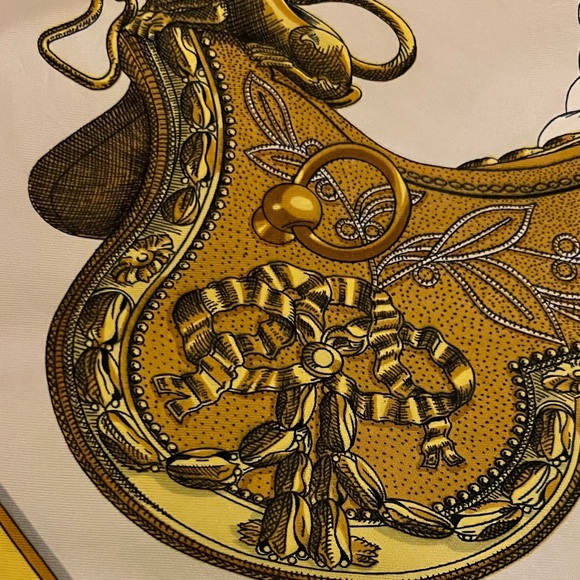 Hermes ‘Grand Apparat’ Scarf. 100% Silk.Equestrian motif. Artist Jacques Eudel. - Picture 11 of 16